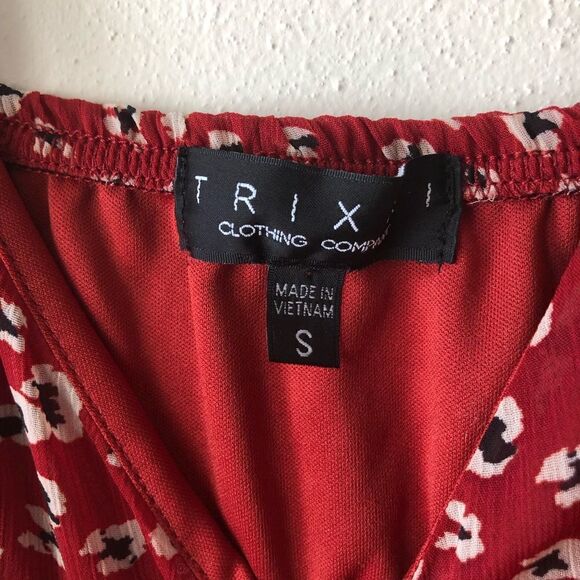 Trixxi Red Cheetah Animal Print Romper Small - Picture 8 of 11